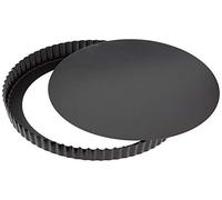 PADERNO Non Stick Fluted Round Tart Mould/Quiche Tin/Flan Tin 280mm 25mm Deep Loose Base