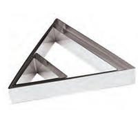 Paderno World Cuisine Stainless Steel 7 7/8-Inch Sided Triangle Pastry Ring