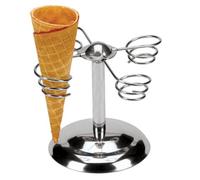 Paderno World Cuisine Stainless-Steel Coiled Ice Cream Cone Holder (4x)
