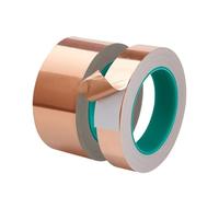 PADGCNOR 10 Meters Double Side Copper Foil Tape Adhesive Shielding Tape 5mm 8mm 10mm 12mm 15mm 20mm 30mm for Soldering, Repairs(25mm)