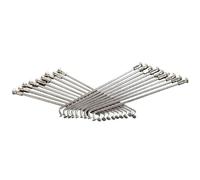 PADGCNOR Bicycle Spokes 36Pcs 13G Stainless Steel Bicycle Spokes 122/124 138 139 179 228/250 255 268 270MM Nipples End Caps E-Bike Part Accessories(13G 130MM NL 36pcs)