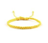 PADGCNOR Braided Friendship Bracelet Adjustable Waterproof Wax String Bracelet for Women Men Handmade Woven Friendship Prayer Jewelry(Yellow 1)