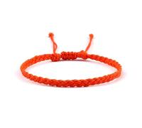 PADGCNOR Braided Friendship Bracelet Adjustable Waterproof Wax String Bracelet for Women Men Handmade Woven Friendship Prayer Jewelry(Orange)