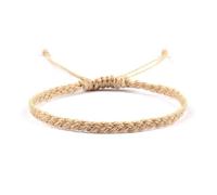 PADGCNOR Braided Friendship Bracelet Adjustable Waterproof Wax String Bracelet for Women Men Handmade Woven Friendship Prayer Jewelry(Khaki 1)
