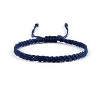 PADGCNOR Braided Friendship Bracelet Adjustable Waterproof Wax String Bracelet for Women Men Handmade Woven Friendship Prayer Jewelry(Navy Blue)