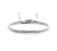 PADGCNOR Braided Friendship Bracelet Adjustable Waterproof Wax String Bracelet for Women Men Handmade Woven Friendship Prayer Jewelry(Grey)