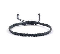 PADGCNOR Braided Friendship Bracelet Adjustable Waterproof Wax String Bracelet for Women Men Handmade Woven Friendship Prayer Jewelry(Deep Gray)