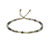PADGCNOR Braided Friendship Bracelet Bracelet Thin Multi-Faceted Handmade Weave Red String Bangles Bracelets For Women Adjustable Bileklik(Seaweed Agate)