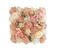PADGCNOR Flower Wall Panel 1PCS Artificial Flowers Rose Wall Panel 3D Flower Backdrop For Home Salon Wedding Party Bridal Shower Indoor Outdoor Decoration for Birthday, Wedding(Champagne pink)