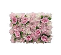 PADGCNOR Flower Wall Panel 4Pcs Flower Wall Panel Set Artificial Backdrop 3D Silk Hydrangea Rose Floral For Photo Background for Birthday, Wedding(18)