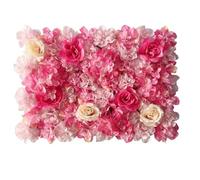 PADGCNOR Flower Wall Panel 4Pcs Flower Wall Panel Set Artificial Backdrop 3D Silk Hydrangea Rose Floral For Photo Background for Birthday, Wedding(4)