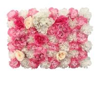 PADGCNOR Flower Wall Panel 4Pcs Flower Wall Panel Set Artificial Backdrop 3D Silk Hydrangea Rose Floral For Photo Background for Birthday, Wedding(21)