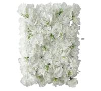 PADGCNOR Flower Wall Panel 4Pcs Flower Wall Panel Set Artificial Backdrop 3D Silk Hydrangea Rose Floral For Photo Background for Birthday, Wedding(6)