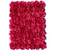 PADGCNOR Flower Wall Panel Artificial Flower Wall Panel 3D Rose Background Party Wedding Backdrop Bridal Shower Home Decor for Birthday, Wedding(Red)