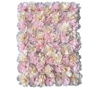 PADGCNOR Flower Wall Panel Artificial Flower Wall Panel 3D Rose Background Party Wedding Backdrop Bridal Shower Home Decor for Birthday, Wedding(Pink Champagne)