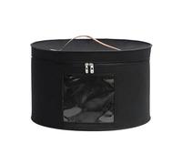 PADGCNOR Hat Storage Box Travel Large Round Carrier Case Organizer or Women Cowboy Hat Organizer FoldableTravel Cap Boxes(Black,L 43x26)