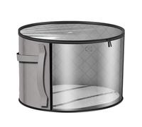 PADGCNOR Hat Storage Bucket Round Large Capacity Organizer Box Foldable Hat Storage Bag with Handle and Clear Window