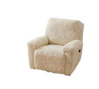 PADGCNOR Knitted Full-Cover Non-Slip Sofa Cushion with 3D Fashionable Burn-out Floral Deisgn soft & breathable Easy Care Fits 1/2/3 Seat(CREAM,3 SEAT)