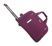 PADGCNOR Rucksack with Wheels Trolley Wheeled Carrying Bag Rolling Suitcase Waterproof Travel Duffle(Purple)