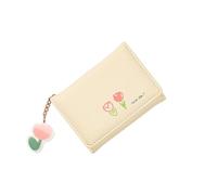 PADGCNOR Women’s Short Wallet | Thin Cute Cartoon Bear Three-Fold Design for Ladies and Students(Yellow2)