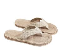 PADGCNOR Women's Straw Woven Slippers Straw Woven Slippers Cross Band Women Slide Sandals Beach Hemp Rope Slides Flip Flops Two Straps Shoes(COLOR3,4.5 UK)