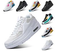 Padgene Men Women Running Shoes Sports Trainers Breathable Lightweight Sneakers Air Cushion Low Top Footwear Waking Fitness Lace up Shoes for Walking Gym Jogging Fitness Athletic Casual