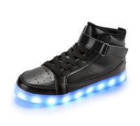 Padgene Women's Men's LED Lights Up Trainers Unisex Luminous Flashing Shoes USB Charging Lace Up Couples Boots Gift for Party Dance Halloween Christmas New Year