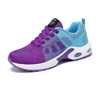Padgene Womens Running Shoes Sports Trainers Breathable Lightweight Sneakers Air Cushion Low Top Footwear Waking Fitness Lace up Shoes for Walking Gym Jogging Fitness Athletic Casual
