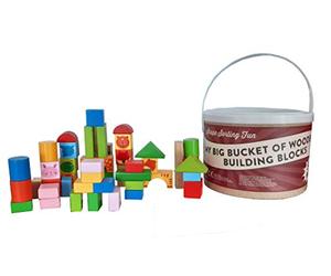 Padgett Bros 50PCS WOOD SHAPE SORTER BUCKET