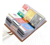Padike RFID Credit Card Holder Business Card Organizer Business Card Holder, with 96 Card Slots Credit Card Protector for Managing Your Different Cards to Prevent Loss or Damage, Light green, Compact