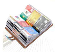 Padike RFID Credit Card Holder Business Card Organizer Business Card Holder, with 96 Card Slots Credit Card Protector for Managing Your Different Cards to Prevent Loss or Damage, Azure, Compact