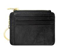 padike Womens Slim Credit Card Holder Mini Front Pocket Wallet Coin Purse Keychain (Black)