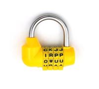 Padlock 1pc Security Padlock 4 Dial Digit Letter Combination Travel Code Lock Diary Password(Color3)