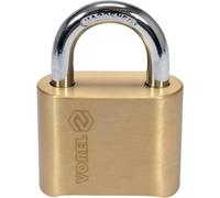 Padlock 50 mm with 4 Digit Code - Brass Body, Steel Shackle, Anti-Theft Device & Robust Security Lock