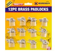 Padlock 59000C Set Wolfdog Brand Brass 20mm 12PC, one Size, Set of 12 Pieces