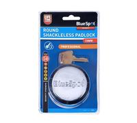 PADLOCK 73mm ROUND SHACKLELESS Chrome Finish, 2 Keys Shed, Gate, Garage, Bike