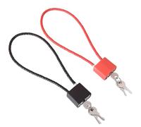 Padlock and Chain,2 Pcs Security Cable Lock,Bin Lock,Padlock Long Shackle Outdoor for Outside Wheelie Bin Suitcase School Gate Bicycle Gym Cabinets,Padlocks with Keys,Flexible Cable Steel Rope.