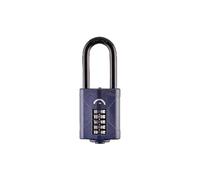 Padlock Combi Extra Long Shackle 60 mm - 4-Digit Resettable Combination Padlock with Extended Hardened Steel Shackle