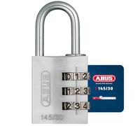 Padlock combination aluminum 30mm silver