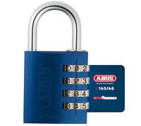 Padlock Combination Aluminum 40mm Blue | Robust 4-digit code padlock, anti-corrosion anodized body and spring loaded arch for lockers or cabinets.