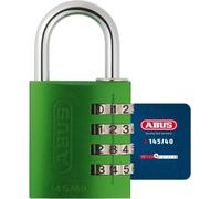 Padlock combination aluminum 40mm green