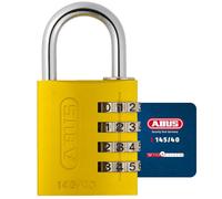 Padlock combination aluminum 40mm yellow