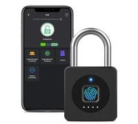 Padlock Fingerprint, Eseesmart Lock Fingerprint, Bluetooth Fingerprint Waterproof Padlock for Gym, Luggage, Warehouses, Cargo Car, Garage, Locker