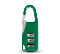 Padlock with 3 Digit Combination for School, Dark Green | Number Password for School Bag Suitcases, Security Padlock Resettable for Storage Box