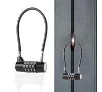 Padlocks with Code,1PCS Steel Cable 4 Digit Combination Padlock, Long Padlock,Outdoor Safety Padlocks for Sheds,Gyms,Lockers,Suitcase