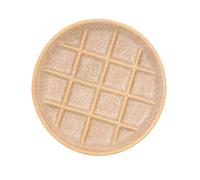 Padolitlay Ceramic Slow Feeder Cat Bowls 6 Inch Shallow Whisker Friendly Cat Food Bowls Grid Cat Dishes Pet Plate for Cat and Puppy, Dishwasher Safe (Khaki)