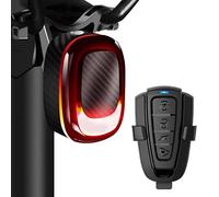 PADONOW Alarm Bike Tail Light: Wireless Remote Bicycle Rear Light USB-C Rechargeable Smart Motion Anti Theft Taillight with Loud Horn Red Led Flashing Lights Waterproof High Lumen Cycling Back Light