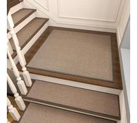 PADOOR Non Slip Stair-Treads Matching-Mat for Wooden Steps, Square Rubber Backing Non Slip Stair Landing Mat 31x31 inch