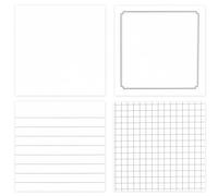 Padorul 4 Pack Sticky Notes, 7.5 x 7.5 cm Square Memo Pads, 320 Sheets Total, Self-Stick Note Papers for Office, School, Home, Journaling, Planning