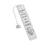 Padorul Funny Duck Stainless Steel Bookmark with Gift Box - Caution Do Not Disturb Me While Reading Book Marker for Book Lovers